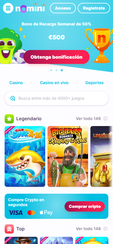 nomini casino versión móvil