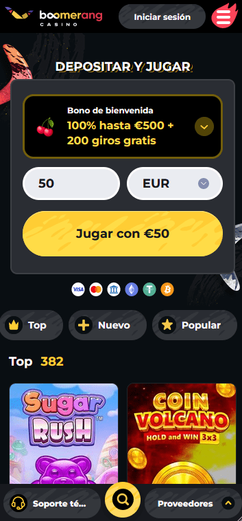 Boomerang Casino en Dispositivos Móviles