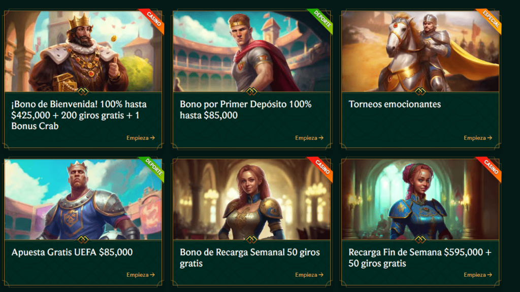 Promociones y Bonificaciones en Casinia Casino