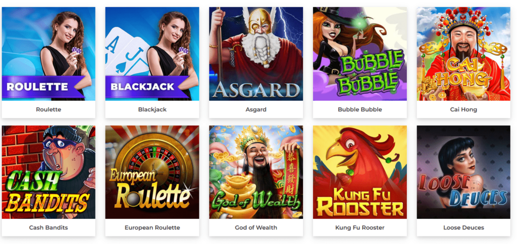 Juegos en Spin Samba Casino