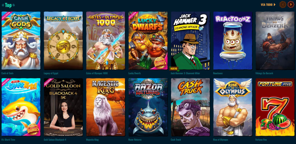 Selección de Juegos en Spinanga Casino