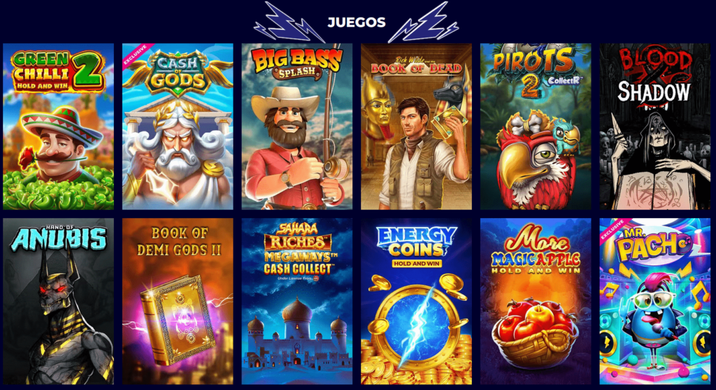 Selección de Juegos en Mr. Pacho Casino