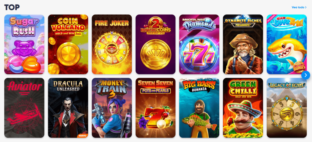 Catálogo de Juegos en Cazimbo Casino