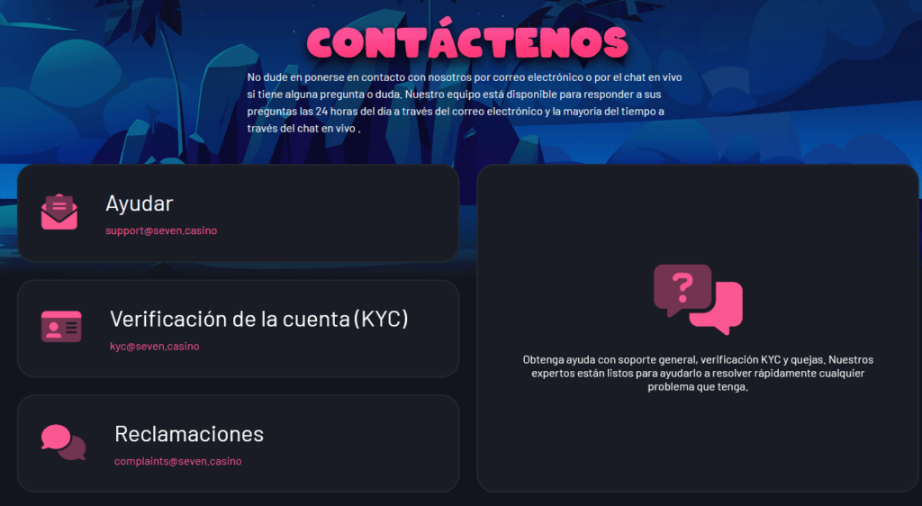 Servicio de Atención al Usuario en Seven Casino