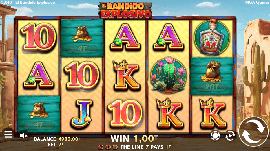 El Bandido Explosivo slot jugabilidad