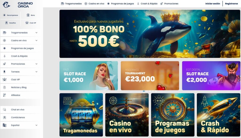 Experiencia de Usuario de Casino Orca