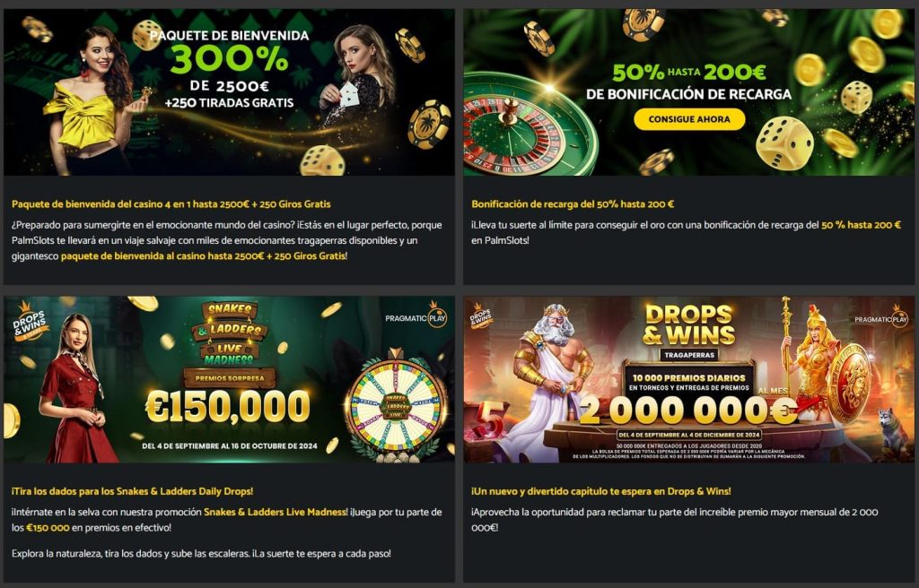 Bonos y Promociones en PalmSlots Casino