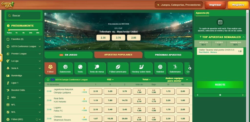 Greenluck Sección de Apuestas